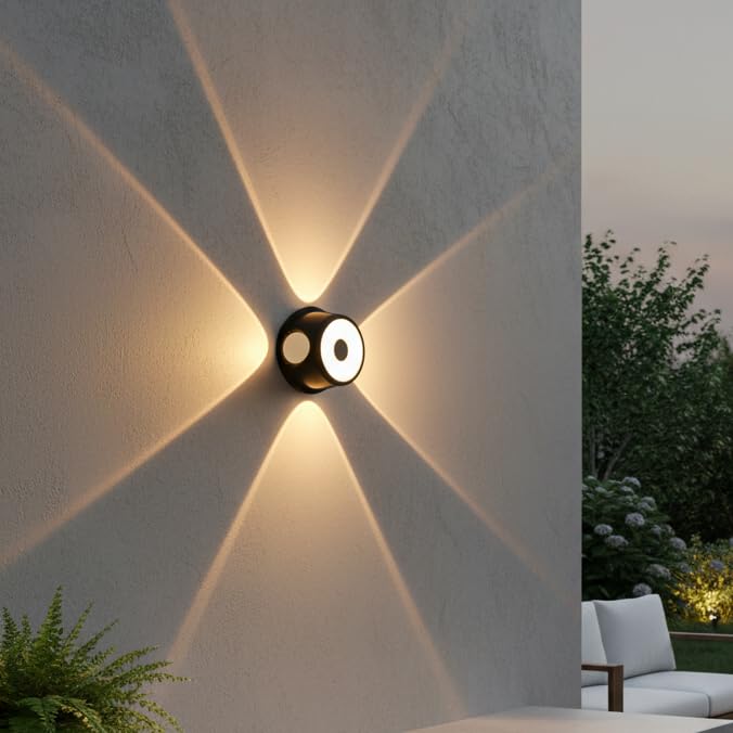 4+1 Star Wall Light